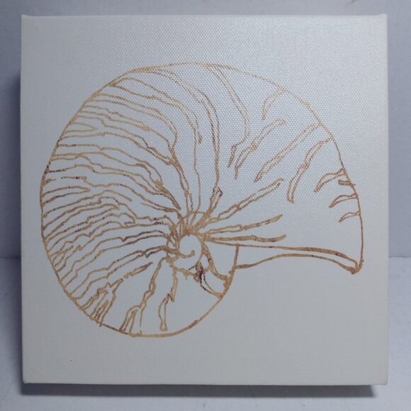 Coastal Breeze Shell Art Print Anne Tavoletti On Canvas ~ Sea Shell - Picture 1 of 5